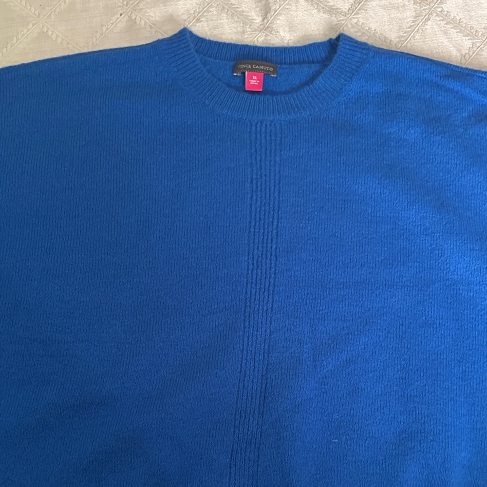 Vince Camuto Woman Bright Blue Crewneck Sweater